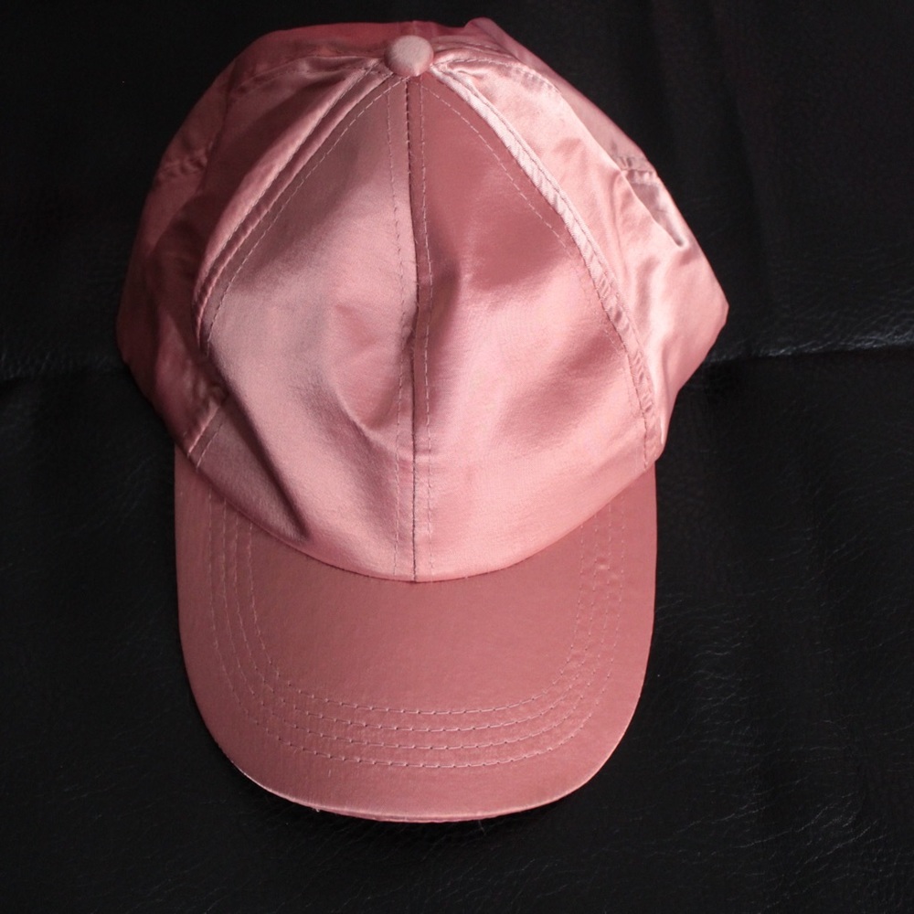 EXPRESS Satin Rose Gold Baseball Cap